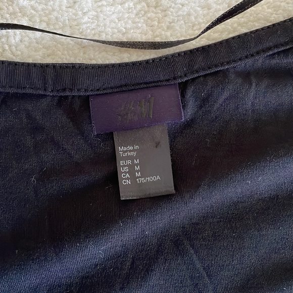 H&M Black 100% cotton wrap front top - Picture 5 of 8